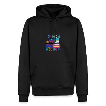 Je n’ai aucune idée de ce que c’est 70s 80s 90s tenue - - Sweat à capuche Premium bio Homme - noir - Devant - Nico (187cm)