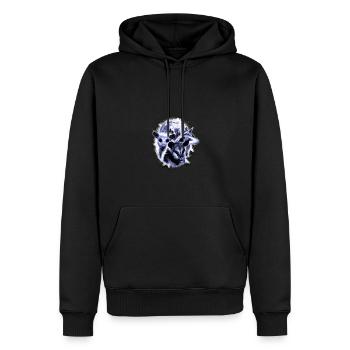 Trois lune d’opossum | 3 opossum - 3 opossum - Sweat à capuche Premium bio Homme - noir - Devant - Nico (187cm)