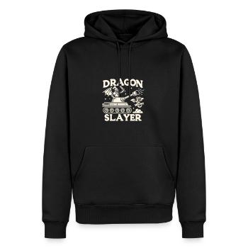 Dragon Slayer Knight Ren Faire LARP, Renaissance - Männer Premium Bio Hoodie - Schwarz - Vorne - Nico (187cm)