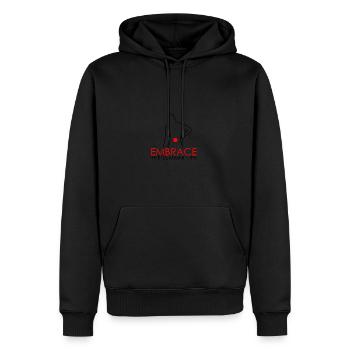 Embrassez la vie lombaire - Mal de dos - Sweat à capuche Premium bio Homme - noir - Devant - Nico (187cm)