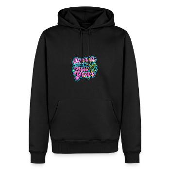 Sparkle into the New Year - New Year's eve - Men’s Premium Organic Hoodie - black - Front - Nico (187cm)