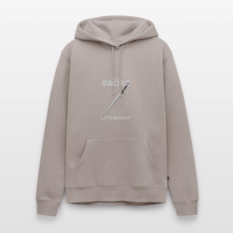 A sharp sword cuts quickly - Shield Men’s Premium Organic Hoodie