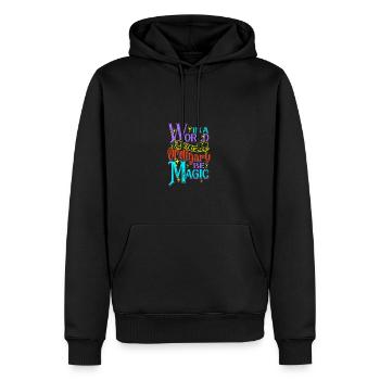 In a world full of ordinary, be magic - Magic - Men’s Premium Organic Hoodie - black - Front - Nico (187cm)
