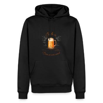Je bois donc je suis soul - Sweat à capuche Premium bio Homme - noir - Devant - Nico (187cm)