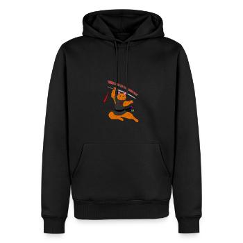 Ninja Cat to the Rescue - Be a Taijutsu Tiger - Men’s Premium Organic Hoodie - black - Front - Nico (187cm)