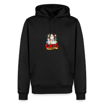 CHATS POUR TOUS - Animaux de compagnie - Sweat à capuche Premium bio Homme - noir - Devant - Nico (187cm)