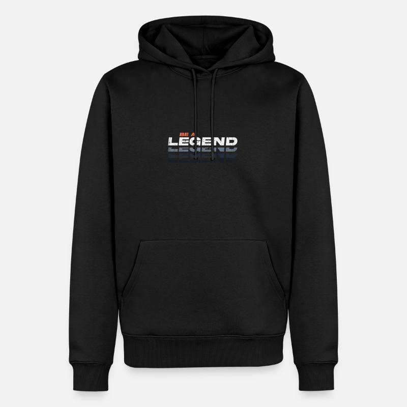 Sei eine Legende - Legende - Männer Premium Bio Hoodie - Schwarz