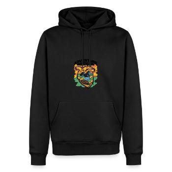 Nature's Compass Heart - Men’s Premium Organic Hoodie - black - Front - Nico (187cm)