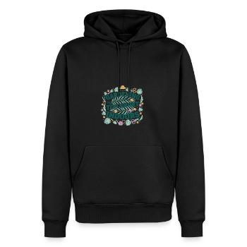 Grüner Daumen Glückseligkeit - Männer Premium Bio Hoodie - Schwarz - Vorne - Nico (187cm)