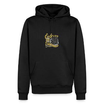 Embrace the existential Dread Epic Cute Cat - Men’s Premium Organic Hoodie - black - Front - Nico (187cm)