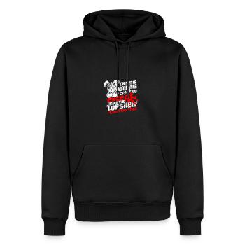 Il n’y a rien que je ne puisse faire à part atteindre le sommet - Sweat à capuche Premium bio Homme - noir - Devant - Nico (187cm)