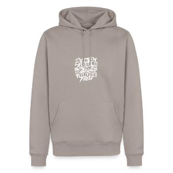 I've got 5 fouls and I'm not afraid to use them - Men’s Premium Organic Hoodie - taupe - Front - Nico (187cm)