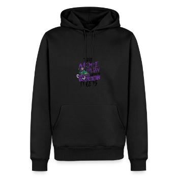 Plus je joue avec... Plus il grandit, plus il grandit - Sweat à capuche Premium bio Homme - noir - Devant - Nico (187cm)