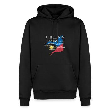 Philippines drapeau philippin fierté je cadeau - Sweat à capuche Premium bio Homme - noir - Devant - Nico (187cm)
