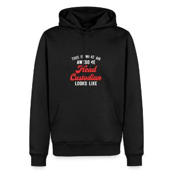 So sieht ein hervorragender Oberaufseher aus - Männer Premium Bio Hoodie - Schwarz - Vorne - Nico (187cm)