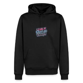 I Forgot to Charge My Personality - Humor - Men’s Premium Organic Hoodie - black - Front - Nico (187cm)