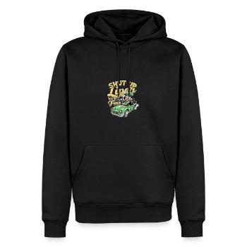Shut Up Liver You're Fine - Drinking - Men’s Premium Organic Hoodie - black - Front - Nico (187cm)