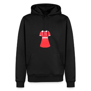 Iconographie musicale - Robe rouge classique d’Annie - Sweat à capuche Premium bio Homme - noir - Devant - Nico (187cm)