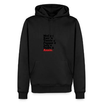 Personnages emblématiques d’Annie Orphan - Hommage musical - Sweat à capuche Premium bio Homme - noir - Devant - Nico (187cm)