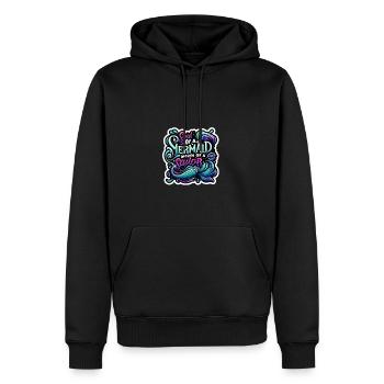 Soul of A Mermaid, Mouth Of A Sailor - Men’s Premium Organic Hoodie - black - Front - Nico (187cm)