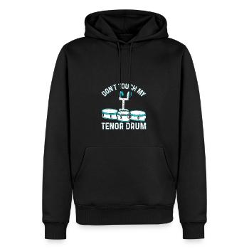 Tenor Schlagzeug Trommel | Musikband Schlagzeuger - Männer Premium Bio Hoodie - Schwarz - Vorne - Nico (187cm)