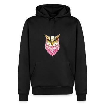 Nachteule - Männer Premium Bio Hoodie - Schwarz - Vorne - Nico (187cm)