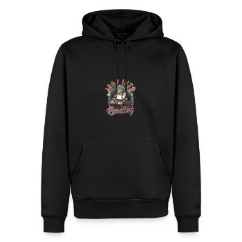 LEAP INTO READING - Literacy - Men’s Premium Organic Hoodie - black - Front - Nico (187cm)