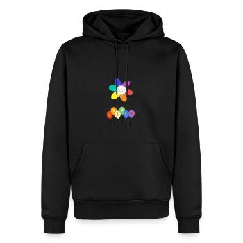 Célébration mignonne des fleurs et des ballons du mois de la fierté - Sweat à capuche Premium bio Homme - noir - Devant - Nico (187cm)