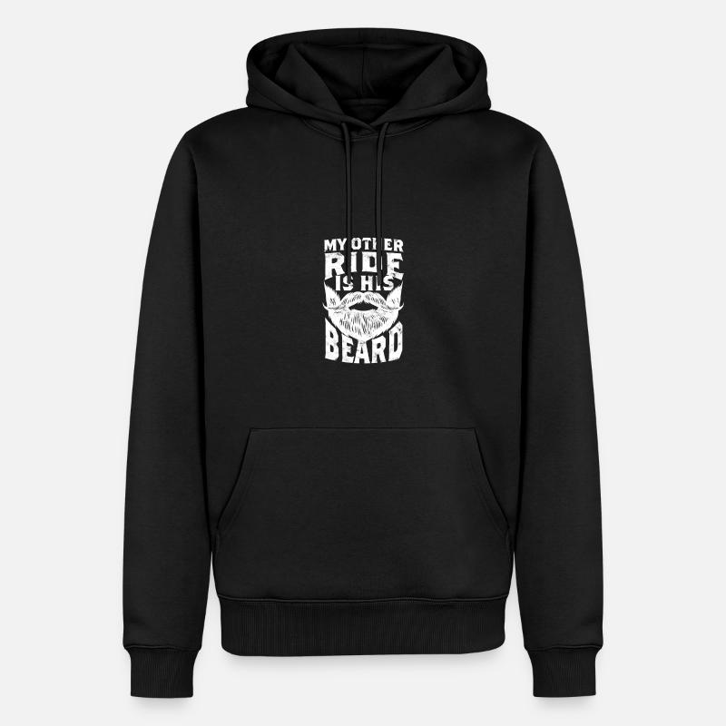 Mon autre tour est sa barbe - Relation - Sweat à capuche Premium bio Homme - noir
