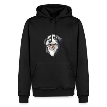 Bobtail | Le vieux chien de berger anglais | Caricature - Sweat à capuche Premium bio Homme - noir - Devant - Nico (187cm)