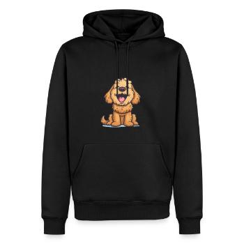 Cockapoo | Cartoon Artwork - Männer Premium Bio Hoodie - Schwarz - Vorne - Nico (187cm)