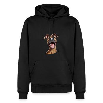 Dogo Canario | Cartoon Artwork - Männer Premium Bio Hoodie - Schwarz - Vorne - Nico (187cm)