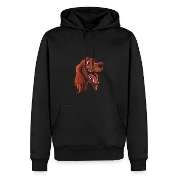 Irish Setter | Cartoon Artwork - Männer Premium Bio Hoodie - Schwarz - Vorne - Nico (187cm)