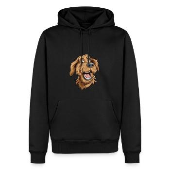 Labradoodle | Illustration de dessin animé - Sweat à capuche Premium bio Homme - noir - Devant - Nico (187cm)