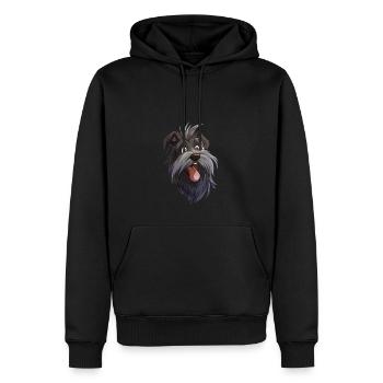 Skye Terrier | Cartoon Artwork - Männer Premium Bio Hoodie - Schwarz - Vorne - Nico (187cm)