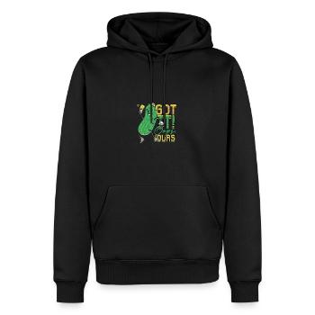 ICH HAB ES! HOPPLA. DEIN - Fehler - Männer Premium Bio Hoodie - Schwarz - Vorne - Nico (187cm)