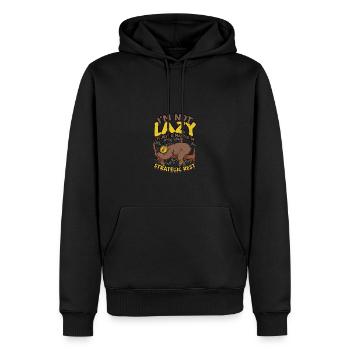 I'M NOT LAZY I'M JUST A MASTER OF REST - - Men’s Premium Organic Hoodie - black - Front - Nico (187cm)