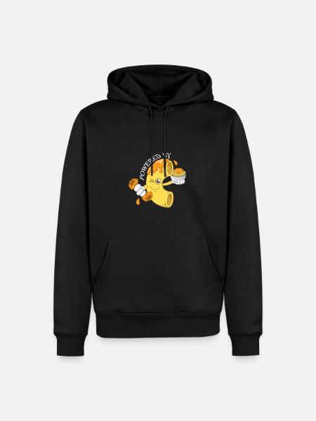 Mac & Cheese Angetrieben von - Männer Premium Bio Hoodie - Schwarz