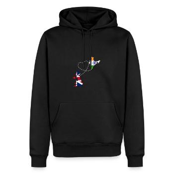 Indien Inder Hindu Stolz Flagge Land I Geschenk - Männer Premium Bio Hoodie - Schwarz - Vorne - Nico (187cm)