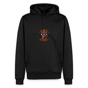 Les vibrations sont en désordre - Sweat à capuche Premium bio Homme - noir - Devant - Nico (187cm)
