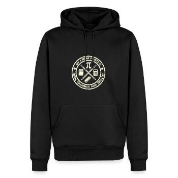 Mathématiques, grammaire et orthographe - Sweat à capuche Premium bio Homme - noir - Devant - Nico (187cm)