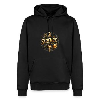 Science Is Golden - Men’s Premium Organic Hoodie - black - Front - Nico (187cm)