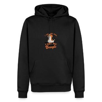 I Was Normal Until I Got My First Beagle - Dog - Men’s Premium Organic Hoodie - black - Front - Nico (187cm)