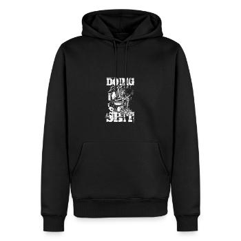 Papa-Scheiße machen - Lustig - Männer Premium Bio Hoodie - Schwarz - Vorne - Nico (187cm)