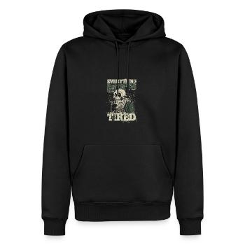 Everything Hurts And I'm Tired - Gym - Men’s Premium Organic Hoodie - black - Front - Nico (187cm)