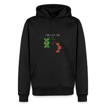 DNA - noch einzeln - RNA - immer - Männer Premium Bio Hoodie - Schwarz - Vorne - Nico (187cm)