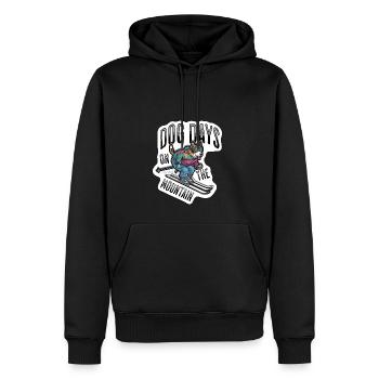 Journées caniculaires à la montagne - Sweat à capuche Premium bio Homme - noir - Devant - Nico (187cm)