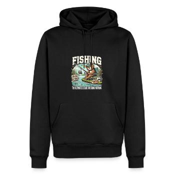Angeln Die ultimative Ausrede fürs Nichtstun - Männer Premium Bio Hoodie - Schwarz - Vorne - Nico (187cm)