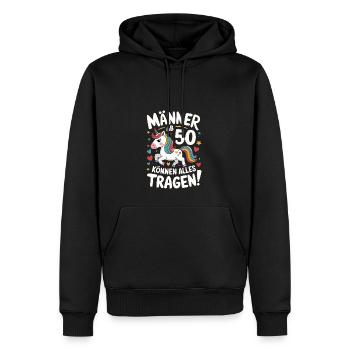 50. Geburtstag Mann 50 Jahre Deko Lustig Geschenk - Männer Premium Bio Hoodie - Schwarz - Vorne - Nico (187cm)