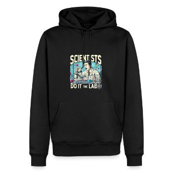 Wissenschaftler machen es im Labor - Männer Premium Bio Hoodie - Schwarz - Vorne - Nico (187cm)